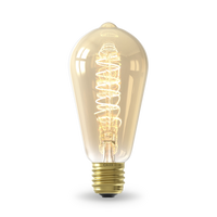 Calex Ampoule LED à filament spiralé - E27 - ST64 - Doré