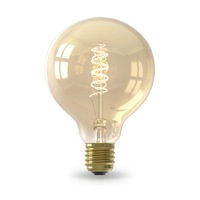 Calex Ampoule LED à filament spiralé - E27 - G95 - Doré