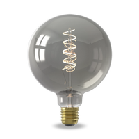 Calex Spiral Filament LED Bulb - E27 - G125 - Titanium