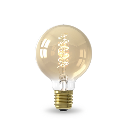 Calex Spiral Filament LED Bulb - E27 - G80 - Gold