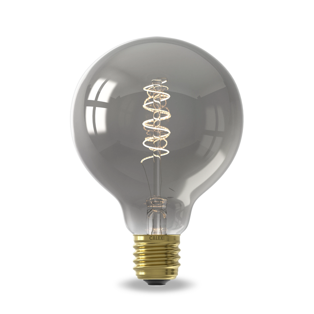 Calex Spiral Filament LED Bulb - E27 - G95 - Titanium