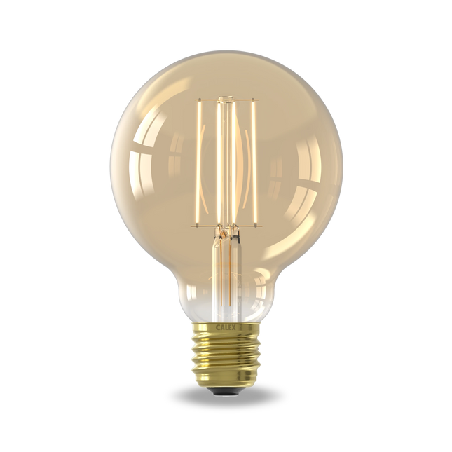 Calex Warm Filament LED Bulb - E27 - G95 - Gold