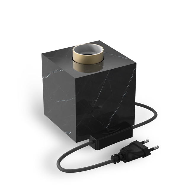 Calex Table Lamp Square - E27 - Marble - Black