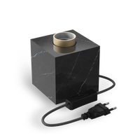 Calex Tischleuchte eckig - E27 - Marble - Schwarz