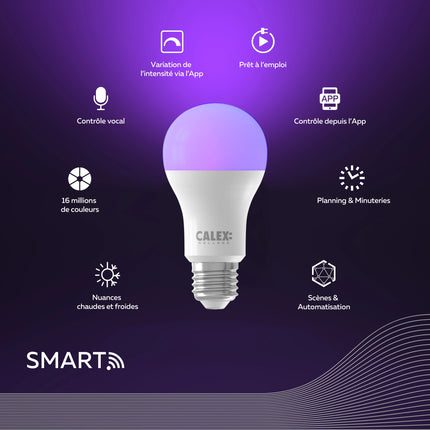 Calex Smart Ampoule LED - E27 - A60 - RGB + CCT
