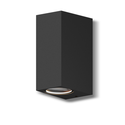 Calex Bergamo Wall Light - Up & Down - 2x GU10 - Black