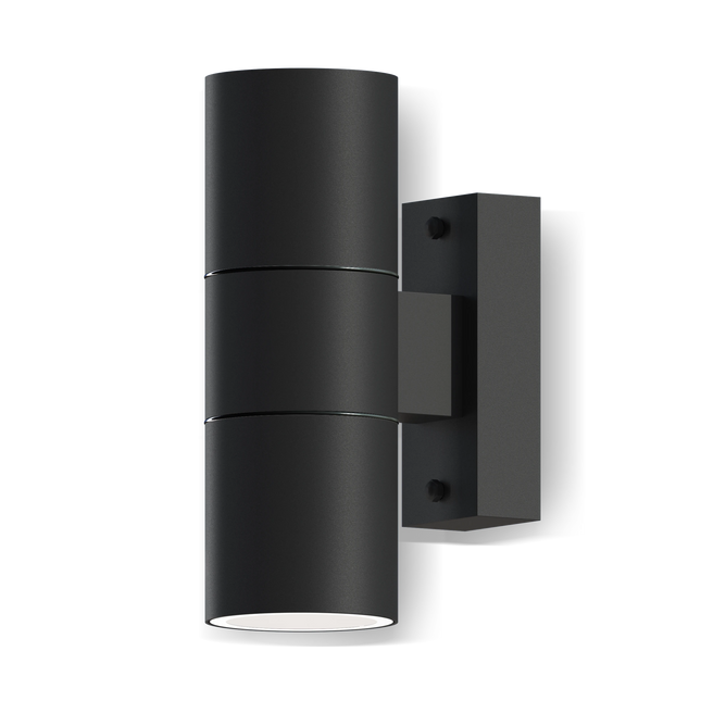 Calex Turin Wall Light - Up & Down - 2x GU10 - Black