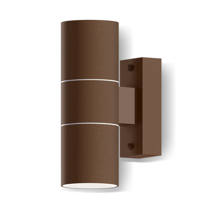 Calex Turin Wall Light - Up & Down - 2x GU10 - Rust
