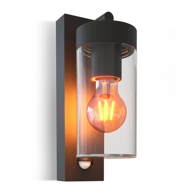 Calex Perugia Wall Light - E27 - Motion sensor - Black