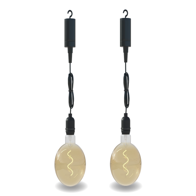 Outdoor Pendant Light Bundle - G125 Gold - 2 Pack