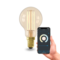 Calex Smart LED Filament Lamp - E14 - P45 - CCT - Goud