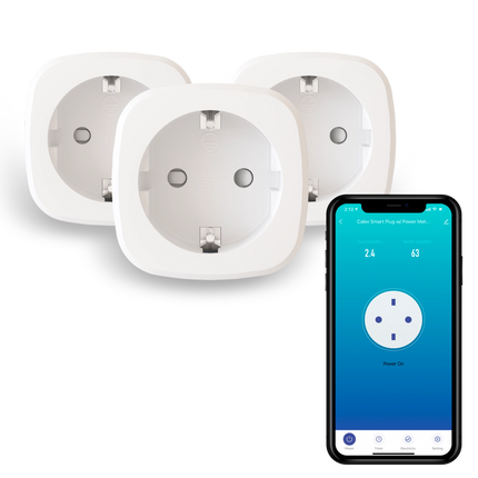 Calex Smart Steckdose - 3 Stück - Energiezähler
