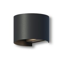 Calex Verona LED-Wandleuchte Oval - Up & Down - Schwarz