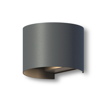 Calex Verona LED Wall Light Oval - Up & Down - Anthracite