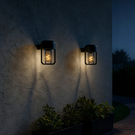 Calex Faenza Outdoor Wall Light – E27 – Black