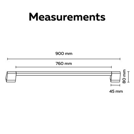 Calex Novara Wall Light – Integrated LED – Black