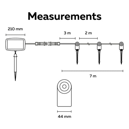 Calex Aosta Solar Spotlight – 3-Pack – Zwart