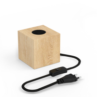Calex Lampe de Table Carrée - E27 - Bois FSC®