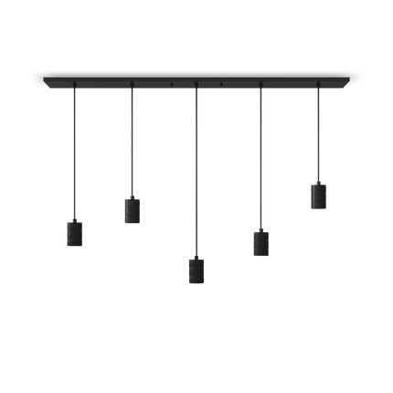 Calex Hanging Lamp - 5x E27 - 14 x 130 cm - Black