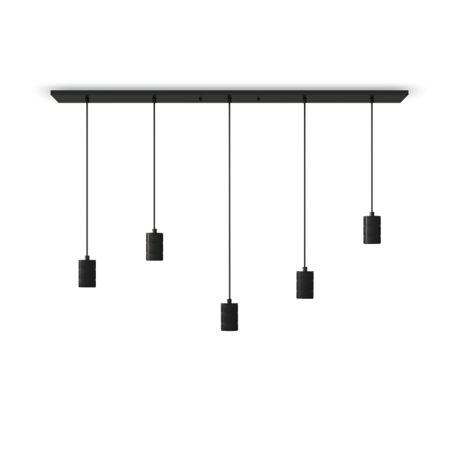Calex Hanging Lamp - 5x E27 - 14 x 130 cm - Black