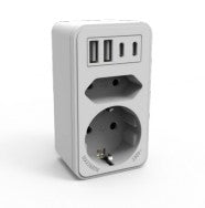 Calex - Adaptor - recycled material - 16A - 2xUSB-A + 2xUSB-C