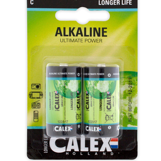 Calex Alkaline Cell - LR14 - C - 2-Pack