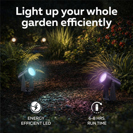 Calex Aosta Solar Spotlight – 3-Pack – Black