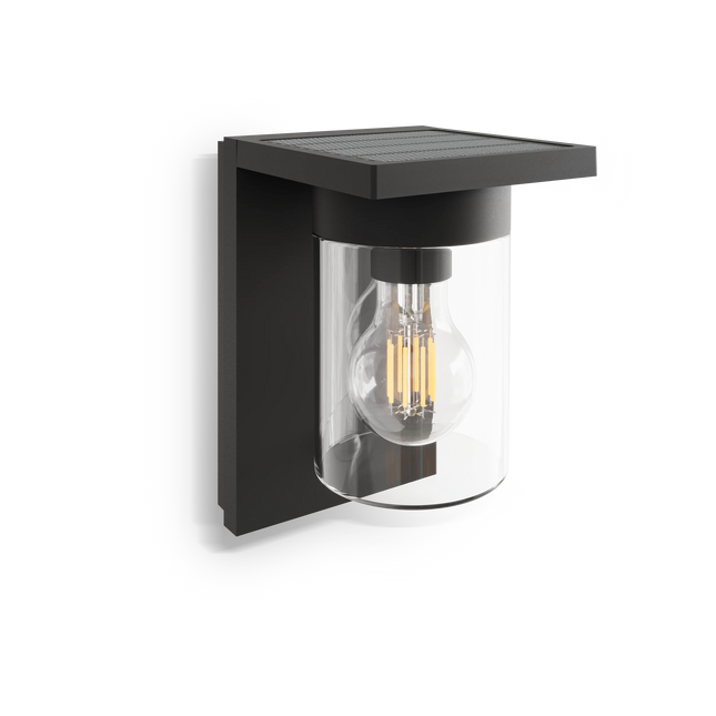 Calex Asti Solar Wall Light - Black