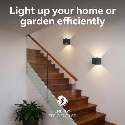 Calex Bari LED Wall Light - Up & Down - Anthracite