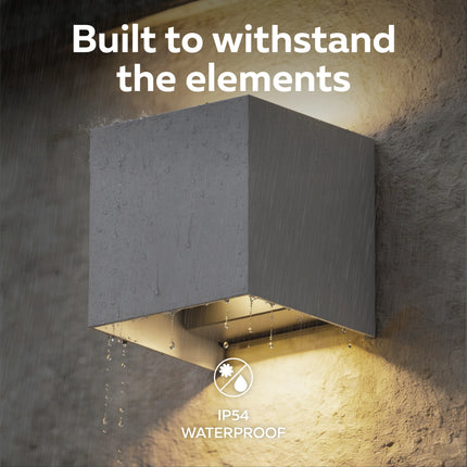 Calex Bari LED Wall Light - Up & Down - Anthracite