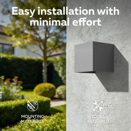 Calex Bari LED Wall Light - Up & Down - Anthracite