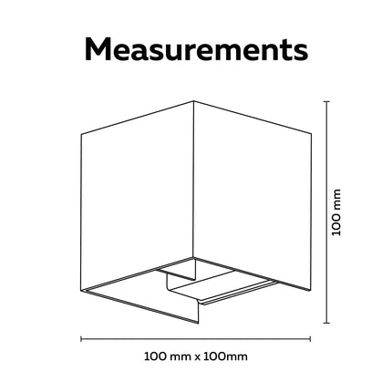 Calex Bari LED Wall Light - Up & Down - Anthracite