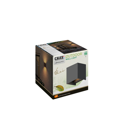 Calex Bari LED Wall Light - Up & Down - Black