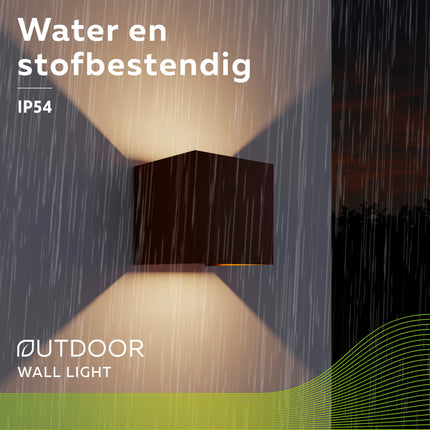 Calex Bari LED Wall Light - Up & Down - Rust