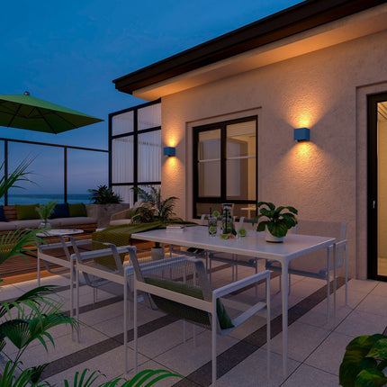 Calex Bari LED Wall Light - Up & Down - Rust