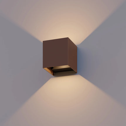 Calex Bari LED Wall Light - Up & Down - Rust
