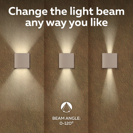 Calex Bari LED Wall Light – Up & Down – Sand