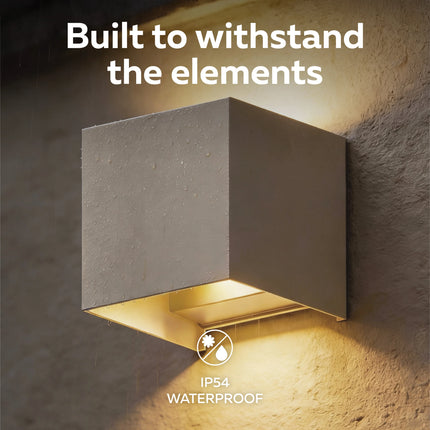 Calex Bari LED Wall Light – Up & Down – Sand
