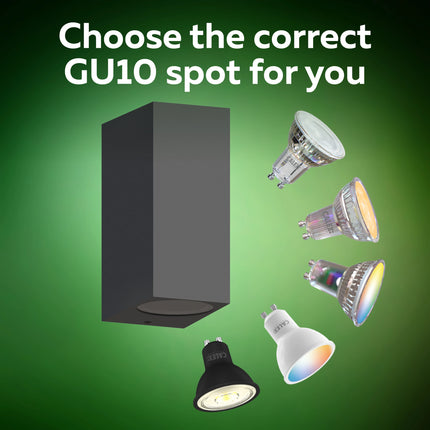 Calex Bergamo Wall Light - Up & Down - 2x GU10 - Anthracite