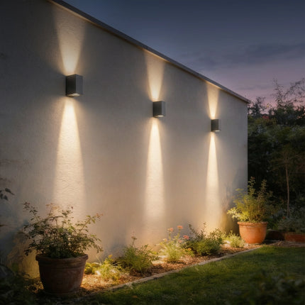 Calex Bergamo Wall Light - Up & Down - 2x GU10 - Anthracite