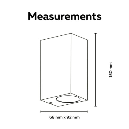 Calex Bergamo Wall Light - Up & Down - 2x GU10 - Anthracite