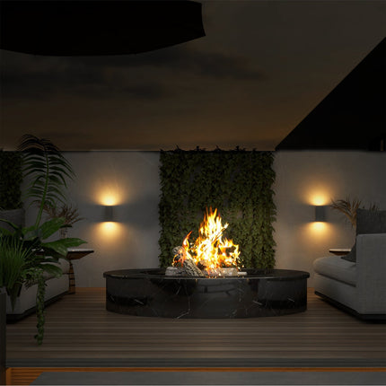 Calex Bergamo Wall Light - Up & Down - 2x GU10 - Black