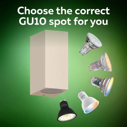 Calex Bergamo Wall Light - Up & Down - 2x GU10 - Sand