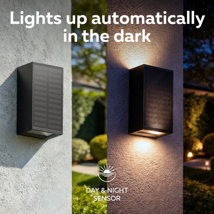 Calex Birindisi Solar Wall Light – Black