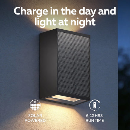 Calex Birindisi Solar Wall Light – Black