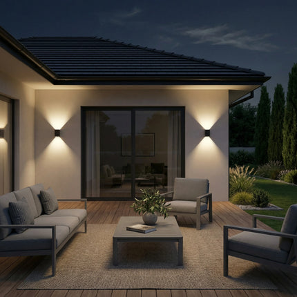 Calex Birindisi Solar Wall Light – Black