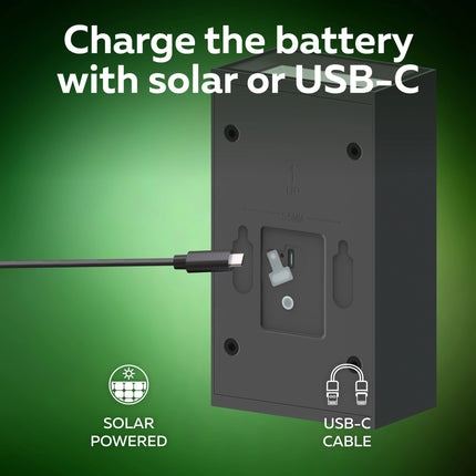 Calex Birindisi Solar Wall Light – Black