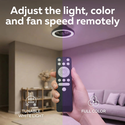 Calex Ceiling Fan LED 39 cm – RGB+CCT – White