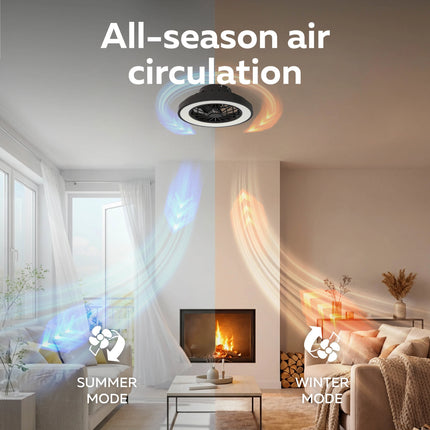 Calex Ceiling Fan LED 39 cm – RGB+CCT – White