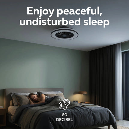 Calex Ceiling Fan with LED Ø49 cm – RGB+CCT – White